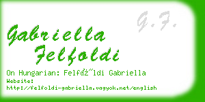 gabriella felfoldi business card